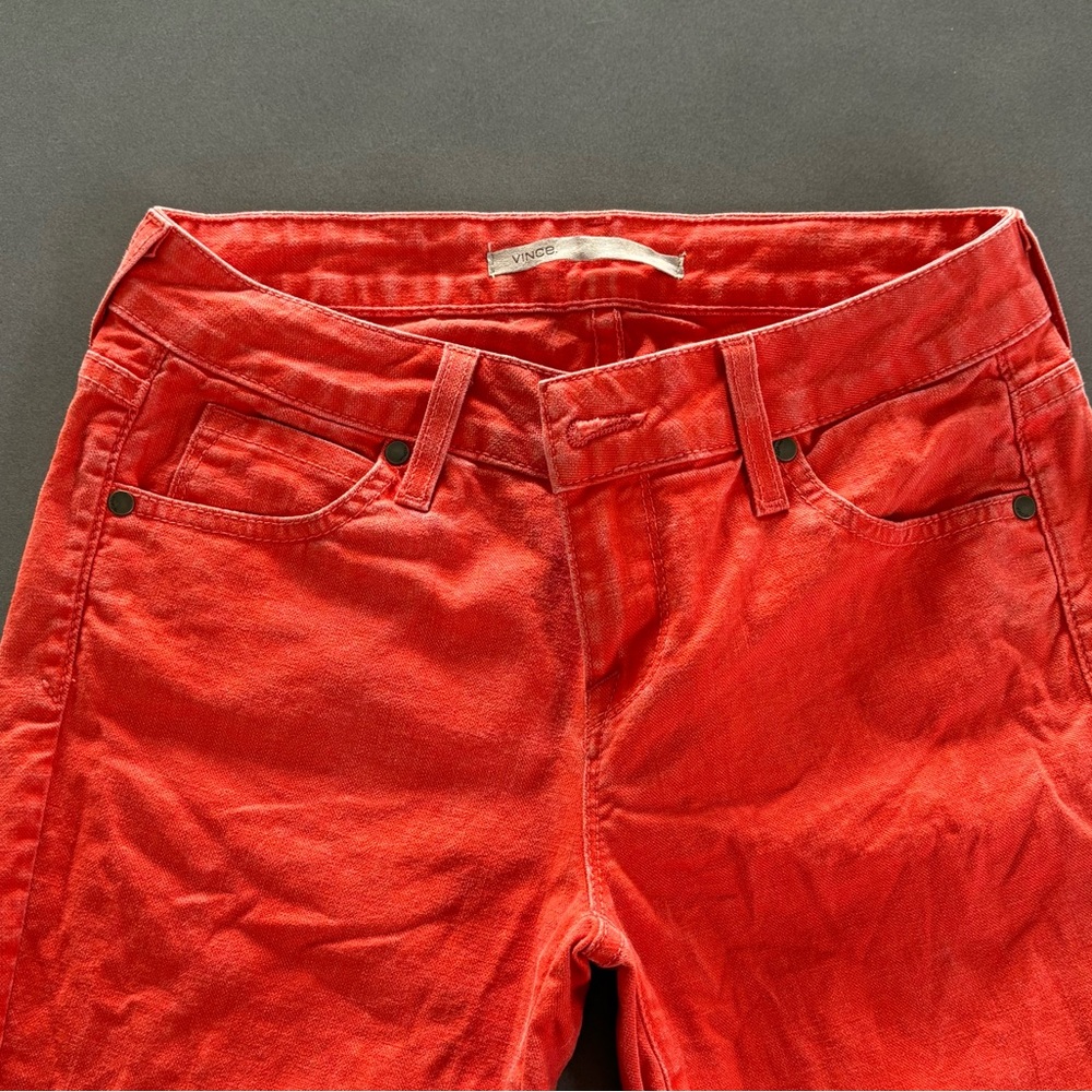 Vince. Orange Jeans Low Rise 26